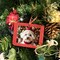Wrapables Christmas Holiday Glittery Felt Photo Frame Ornaments (Set of 12), Red and Green Rectangle